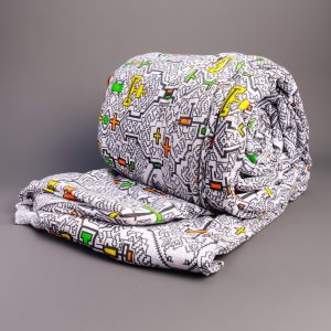 Ткань с узорами Шипибо - Перу, 100% хлопок, натуральные цвета