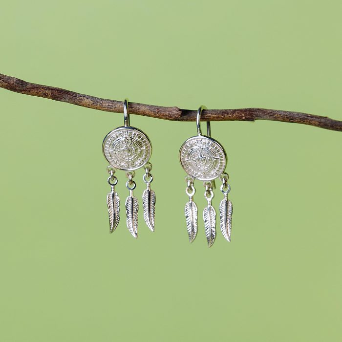 Earrings 11.7 Maya Silver feather JB, 5.31 - 120000