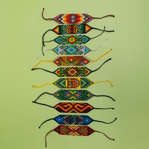 Браслет в стиле Шипибо — Перу, ручная работа, средний размер