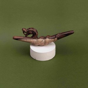 Трубка Tepi с изображением дракона — Перу, смесь натуральных пород дерева